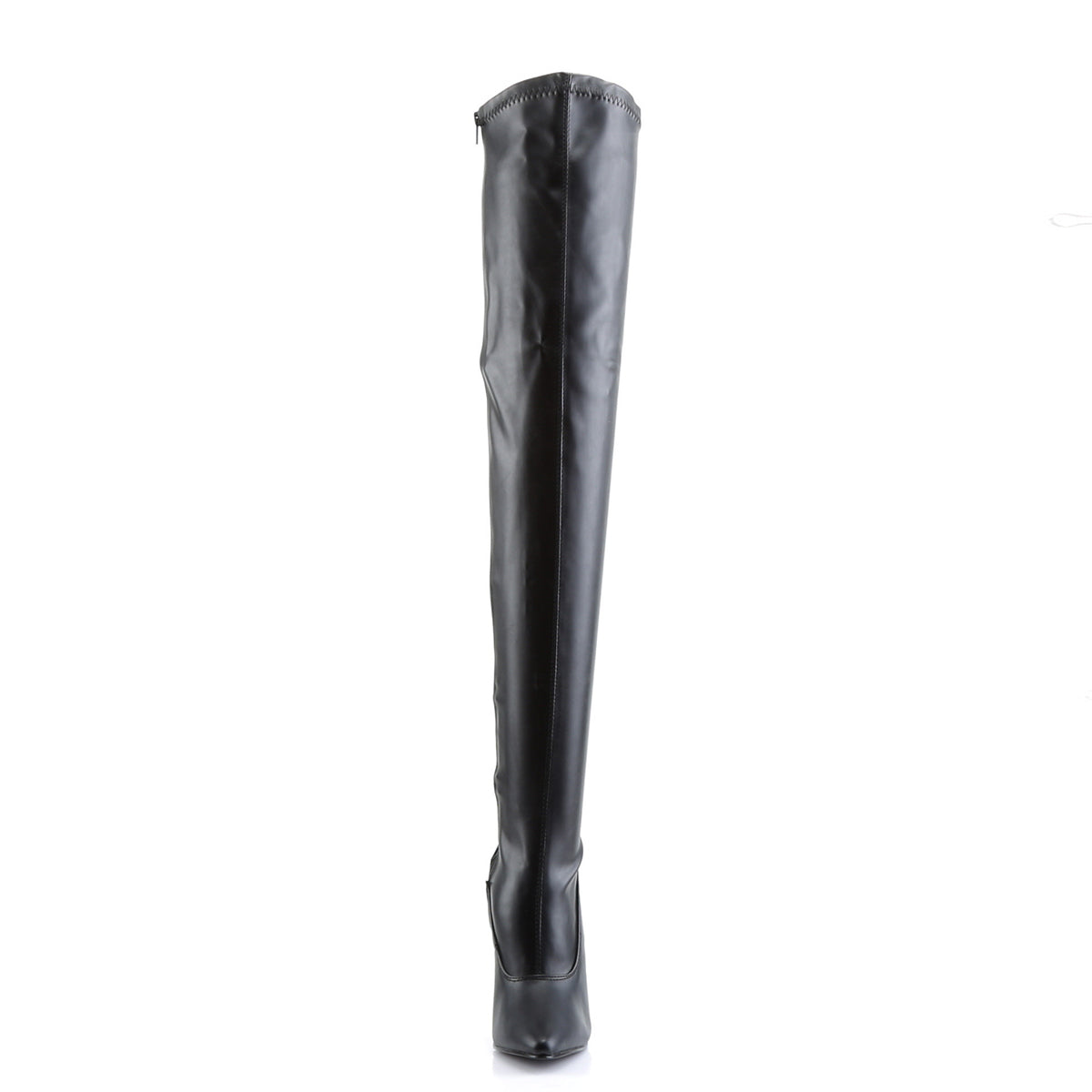 domina 3000 devious fetish shoes 6 inch plain stretch thigh high length boots faux leather