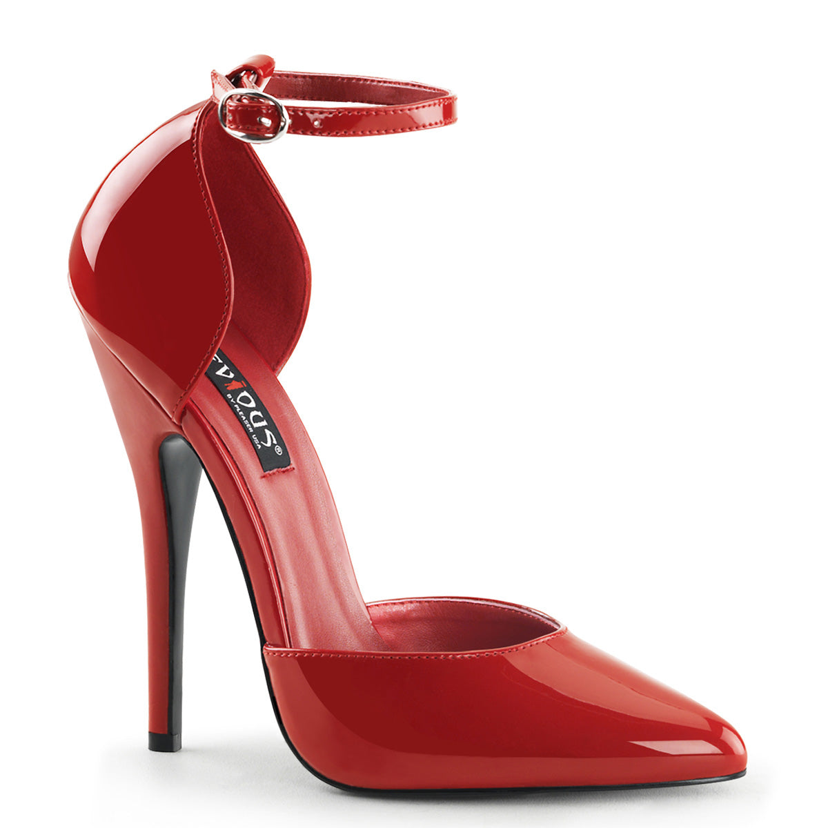 DOMINA-402 Devious Fetish Footwear 6 Inch Heel Red Shoes