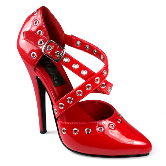 DOMINA-417 Pleaser Red Patent High Heel Alternative Footwear Discontinued Sale Stock