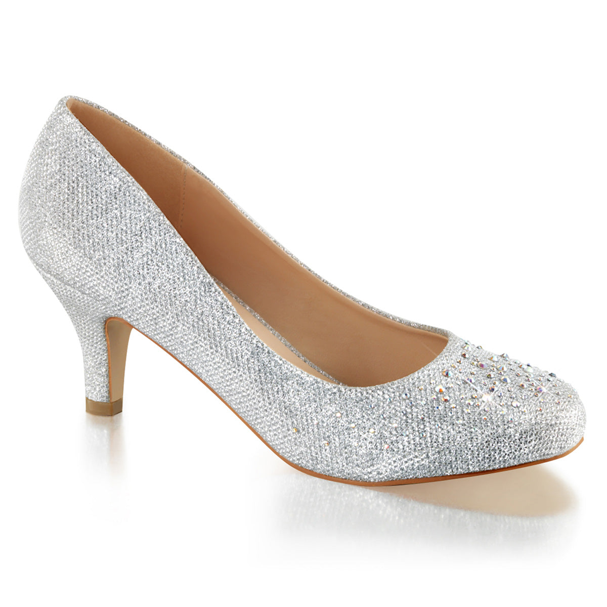 DORIS-06 Fabulicious 2.5 Inch Heel Silver Glitter Sexy Shoes-Fabulicious- Sexy Shoes