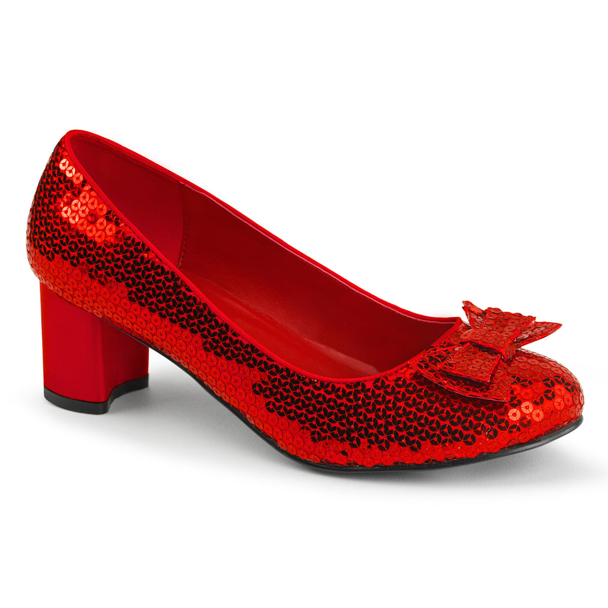 DOROTHY-01 Pleasers Funtasma 2" Heel Red Sequins Women's Sexy Shoes