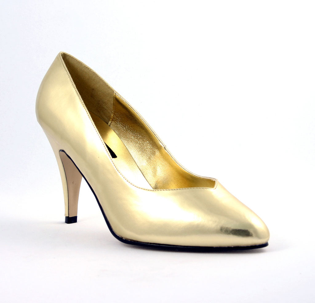 Pleaser DRE420W Gold PU Sexy Shoes Discontinued Sale Stock