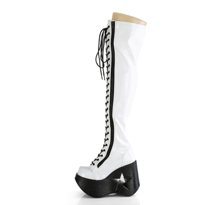 DYNAMITE-300 Demoniacult Alternative Footwear Women's Over-the-Knee Boots