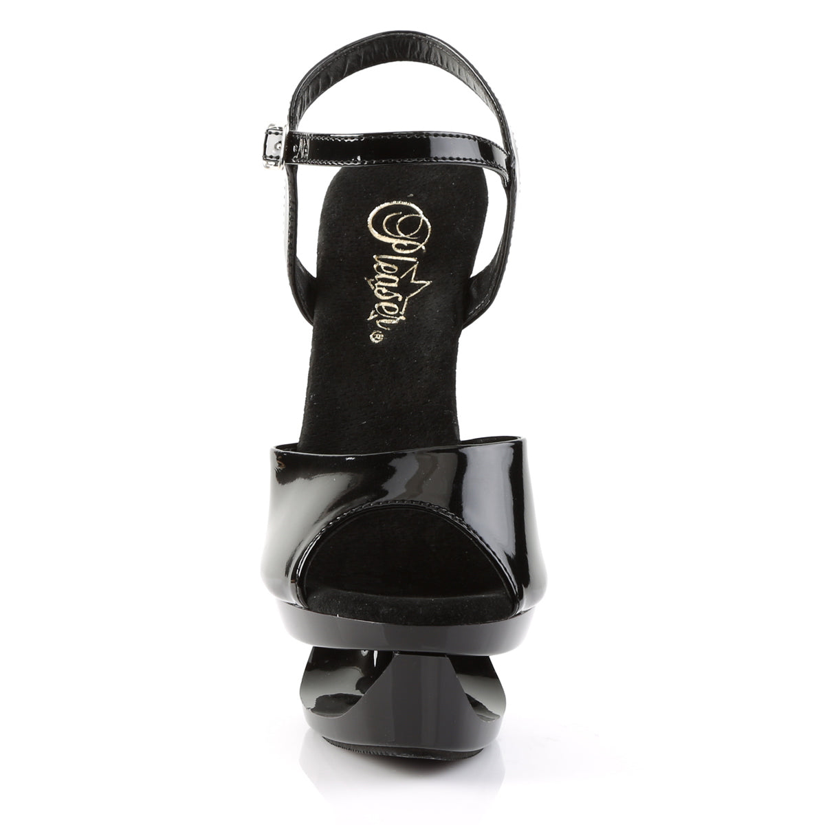 ECLIPSE-609 6.5" Heel Black Patent Pole Dancing Platforms-Pleaser- Sexy Shoes Alternative Footwear