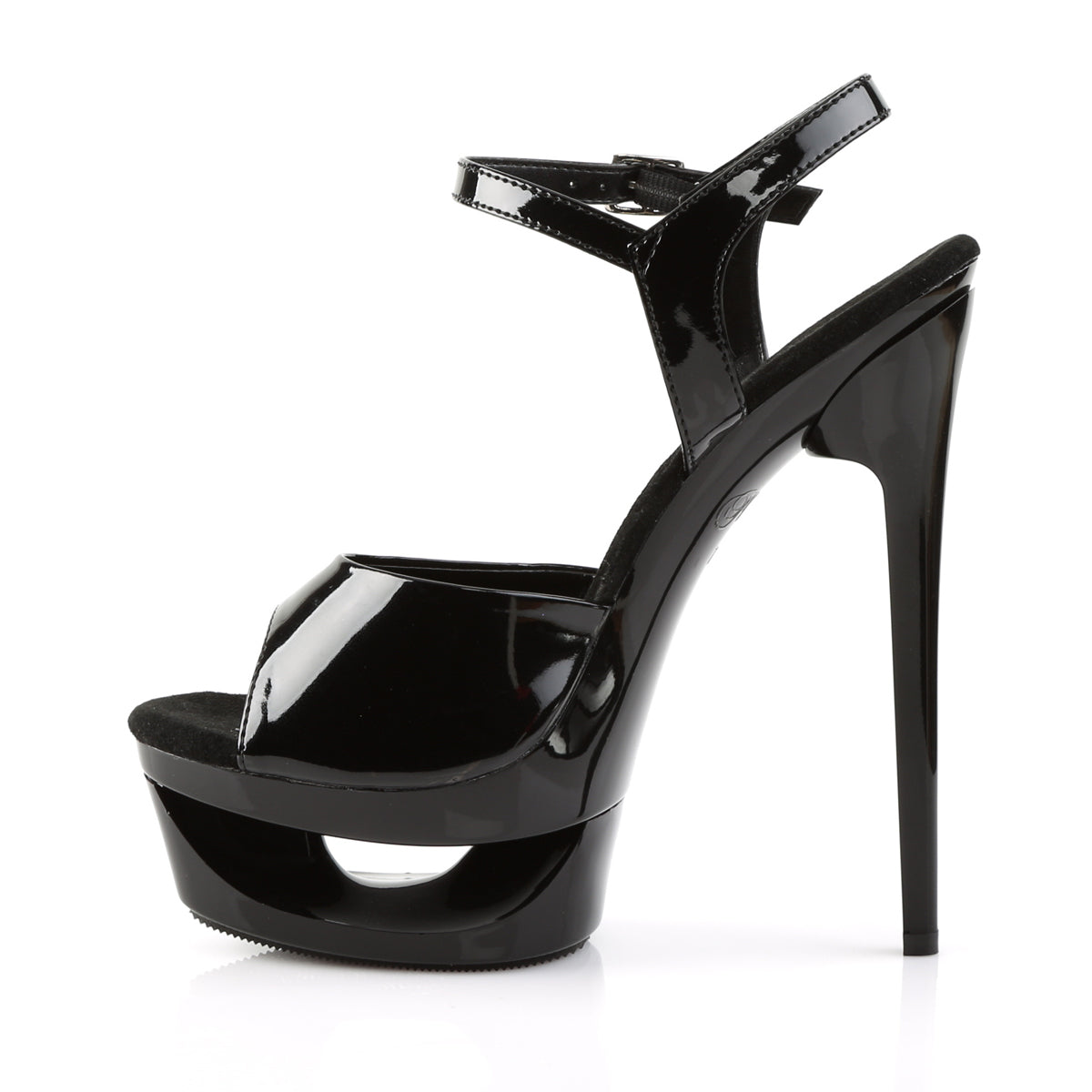 ECLIPSE-609 6.5" Heel Black Patent Pole Dancing Platforms-Pleaser- Sexy Shoes Pole Dance Heels