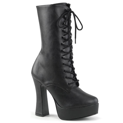 ELECTRA-1020 Pleasers 5 Inch Heel Black Pole Dancer Platform Shoes