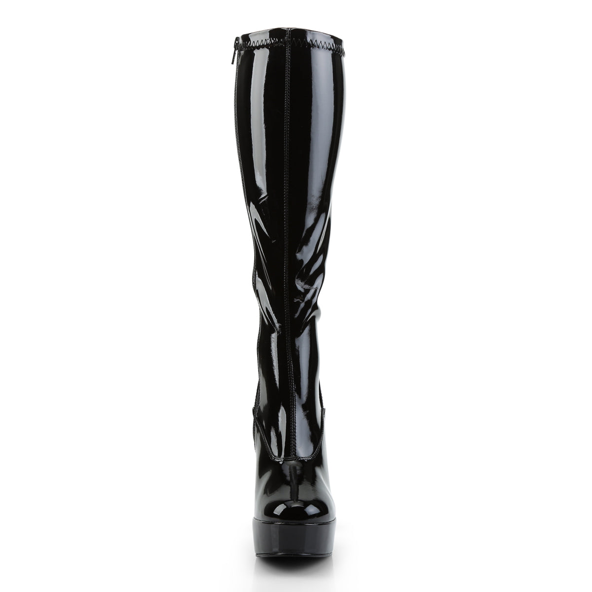 ELECTRA-2000Z 5" Black Stretch Patent Pole Dancer Platforms-Pleaser- Sexy Shoes Alternative Footwear