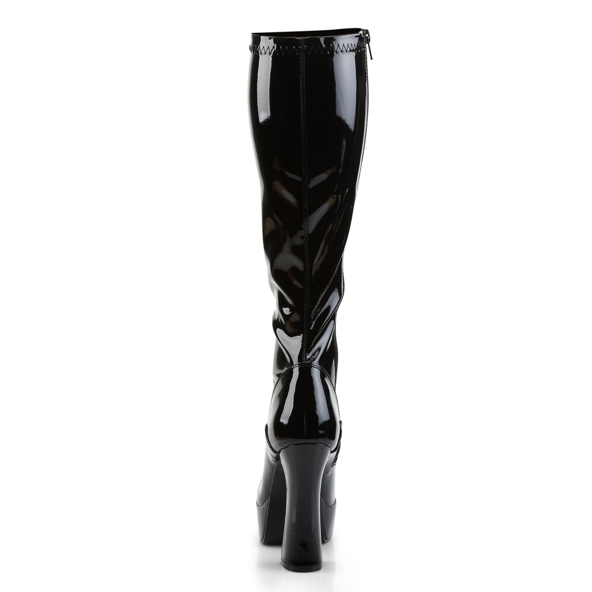 ELECTRA-2000Z 5" Black Stretch Patent Pole Dancer Platforms-Pleaser- Sexy Shoes Fetish Footwear