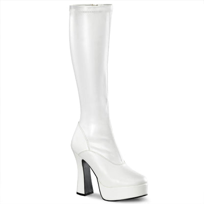 ELECTRA-2000Z Pleasers 5 Inch Heel White Pole Dancer Platform Shoes