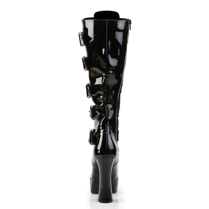 ELECTRA-2042 5 Inch Heel Black Patent Pole Dancing Platforms-Pleaser- Sexy Shoes Fetish Footwear