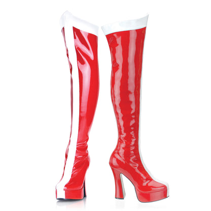 Electra-2090 funtasma 5 pulgadas tacón rojo botas de mujer