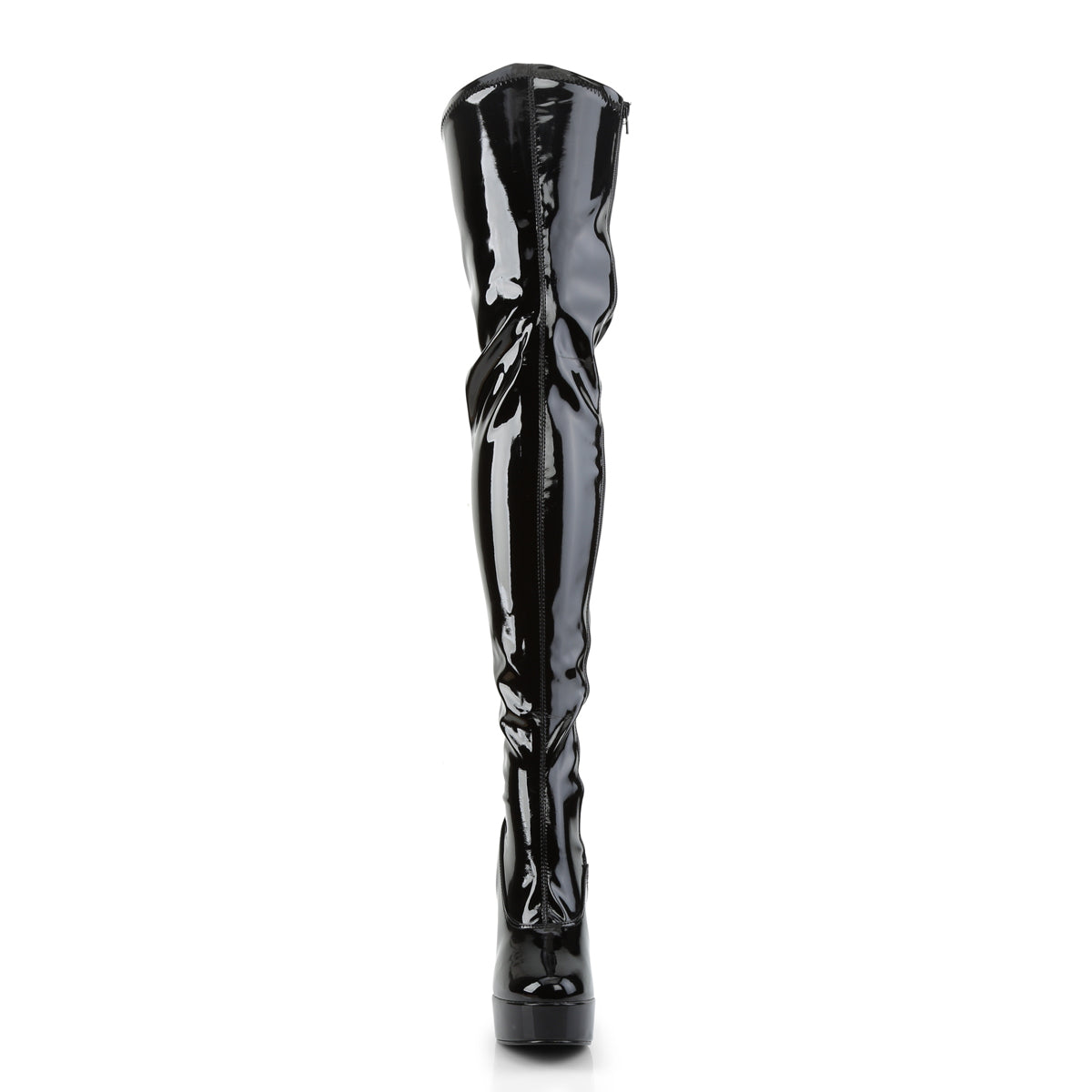 ELECTRA-3000Z 5" Black Stretch Patent Pole Dancer Platforms-Pleaser- Sexy Shoes Alternative Footwear