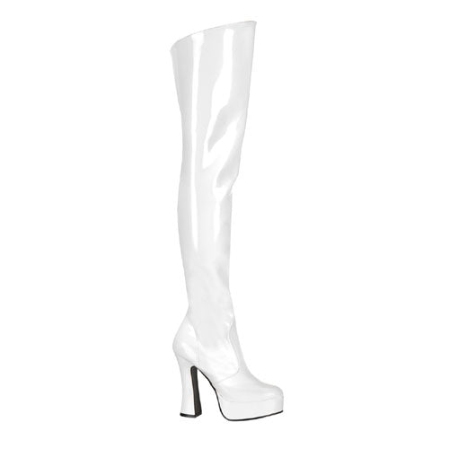 ELECTRA-3010 Pleaser White Patent High Heel Alternative Footwear Discontinued Sale Stock