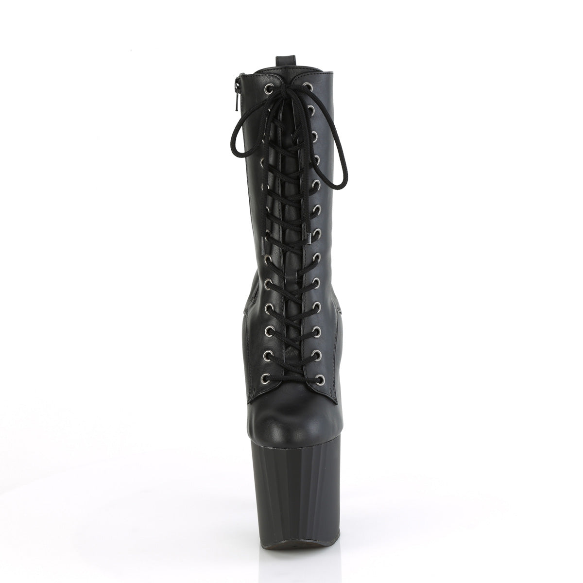 enchant 1040 pleaser black faux leather black matte shoes