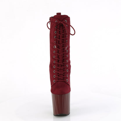 ENCHANT-1040 Pleaser Suede Lace Up Pole Dancing Ankle Boots