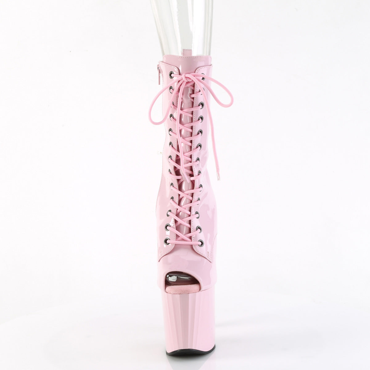 ENCHANT-1041 Pleaser Open Toe Baby Pink Pole Dancing Boots