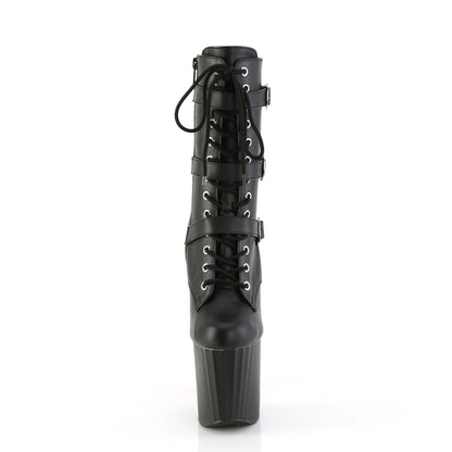 ENCHANT-1043 Pleaser Ankle/Mid-Calf Boots Black Platforms (Exotic Dancing)