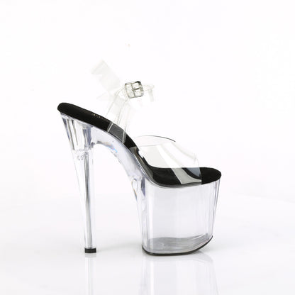 ENCHANT-708 Pleaser Transparent Clr-Black/Clr Platforms (Exotic Dancing)