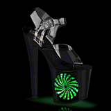 ENCHANT-708LT-PINWHE Pleaser Light up Silver Glitter Platforms (Exotic Dancing)