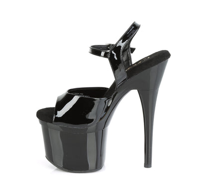 ESTEEM-709 7" Heel Black Patent Pole Dancing -Pleaser- Sexy Shoes Pole Dance Heels