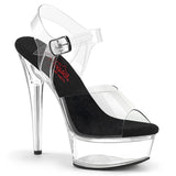 EXCITE-608 Pleaser 6 Inch Heel Perspex Strippers Shoes