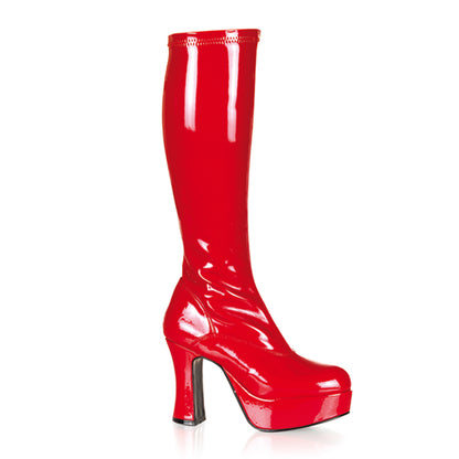 Pleaser EXO2000 Red Stretch Patent Sexy Shoes Discontinued Sale Stock