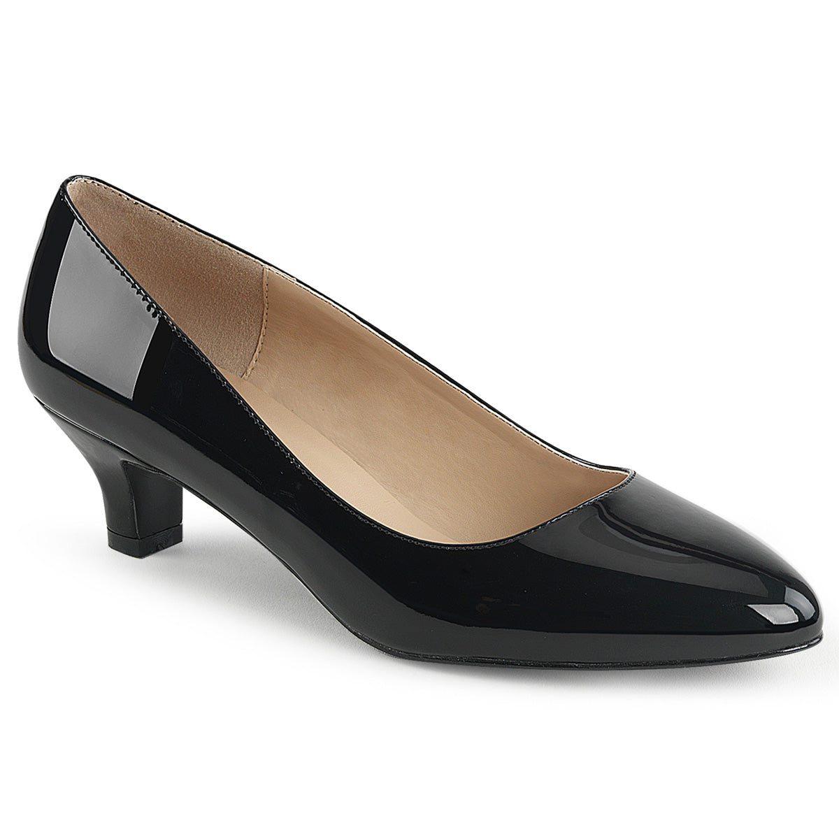 2 inch shop heel black pumps