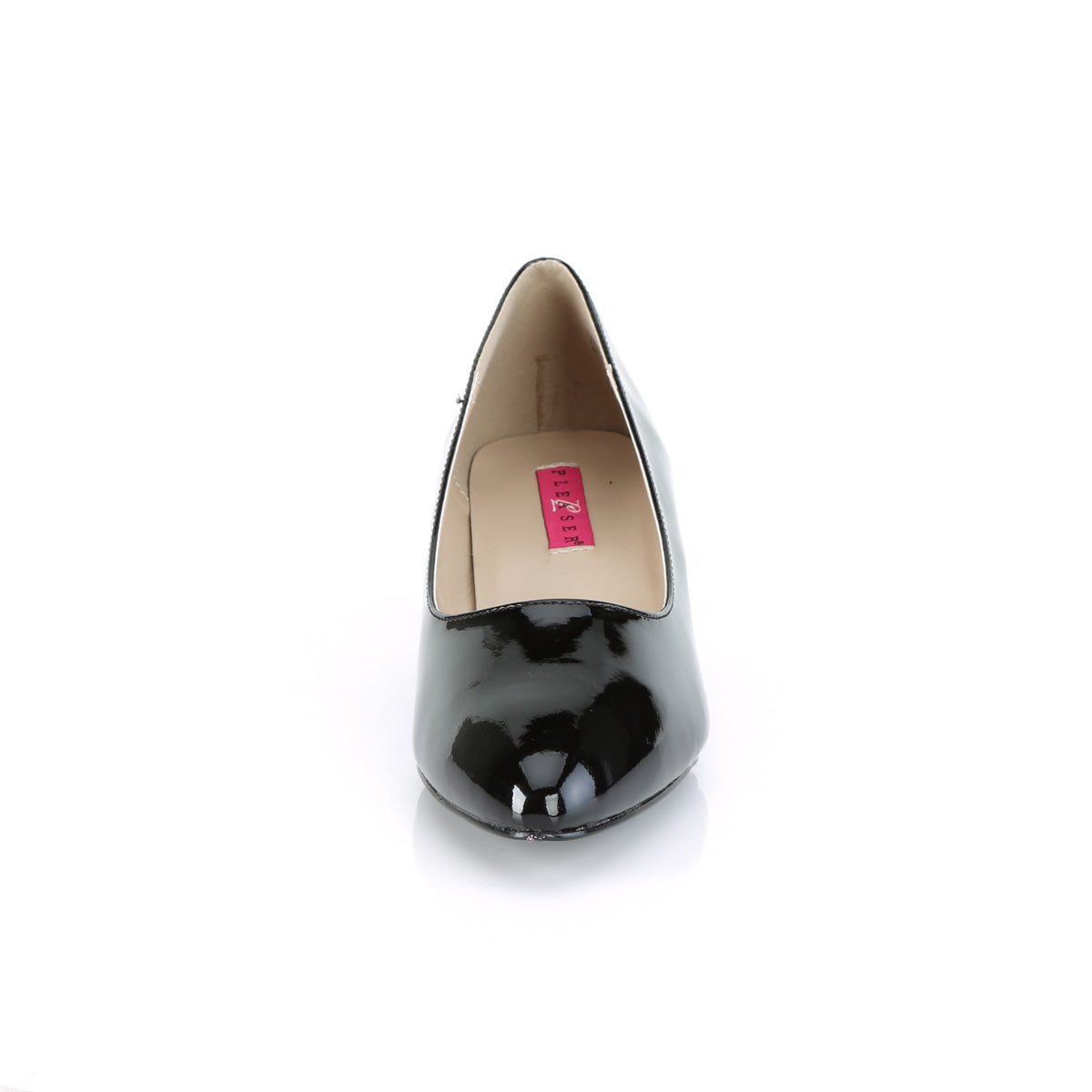 FAB-420 Pink Label 2" Heel Black Patent Fetish Footwear-Pleaser Pink Label- Drag Queen Shoes