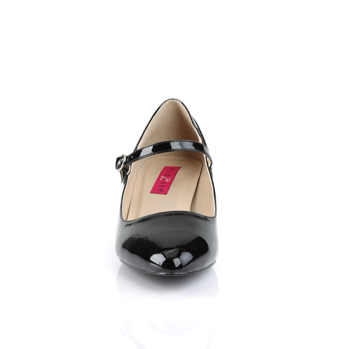 FAB-425 Pink Label 2" Heel Black Patent Fetish Footwear-Pleaser Pink Label- Drag Queen Shoes