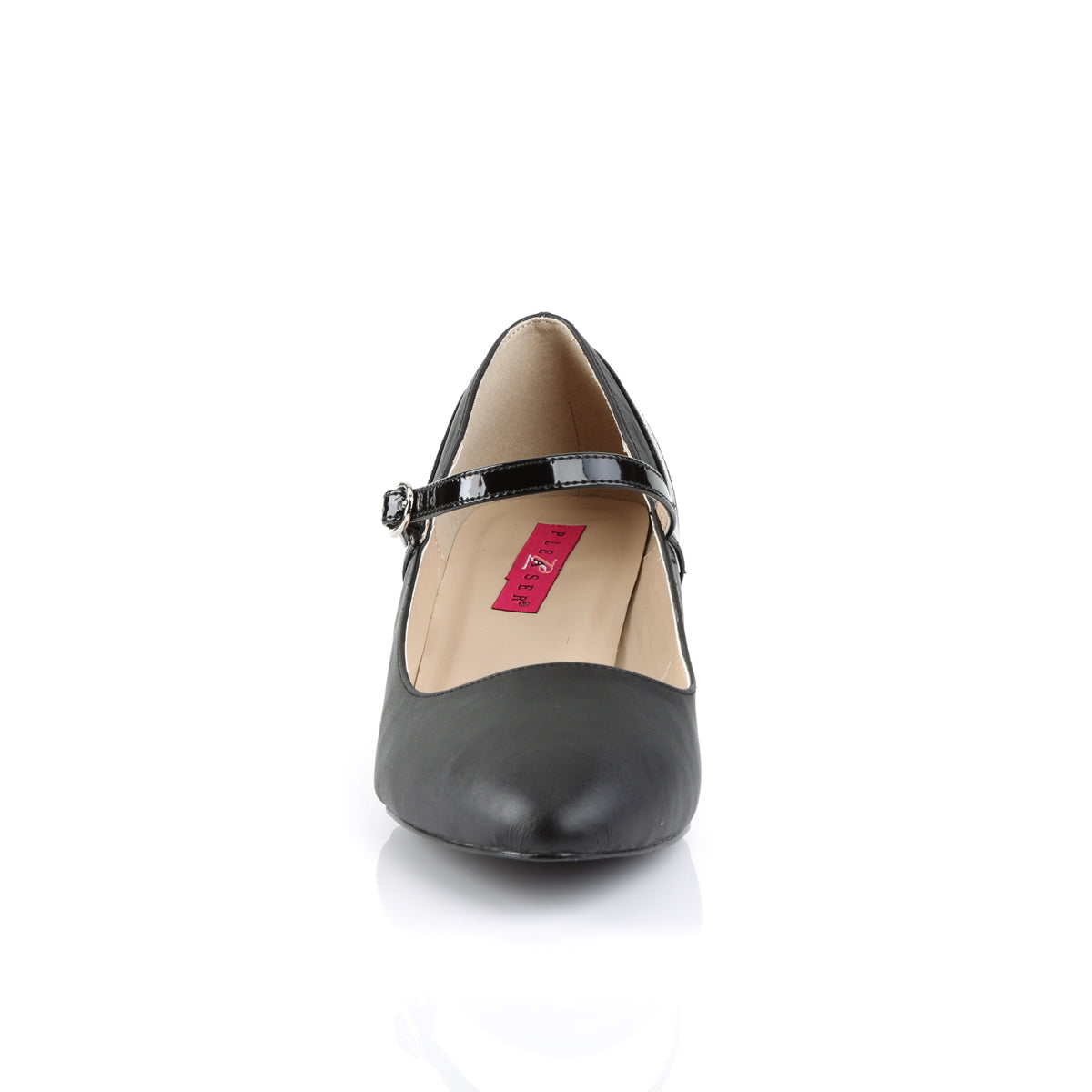 pleaser pink label fetish shoes no platforms fab 425 black faux leather shiny