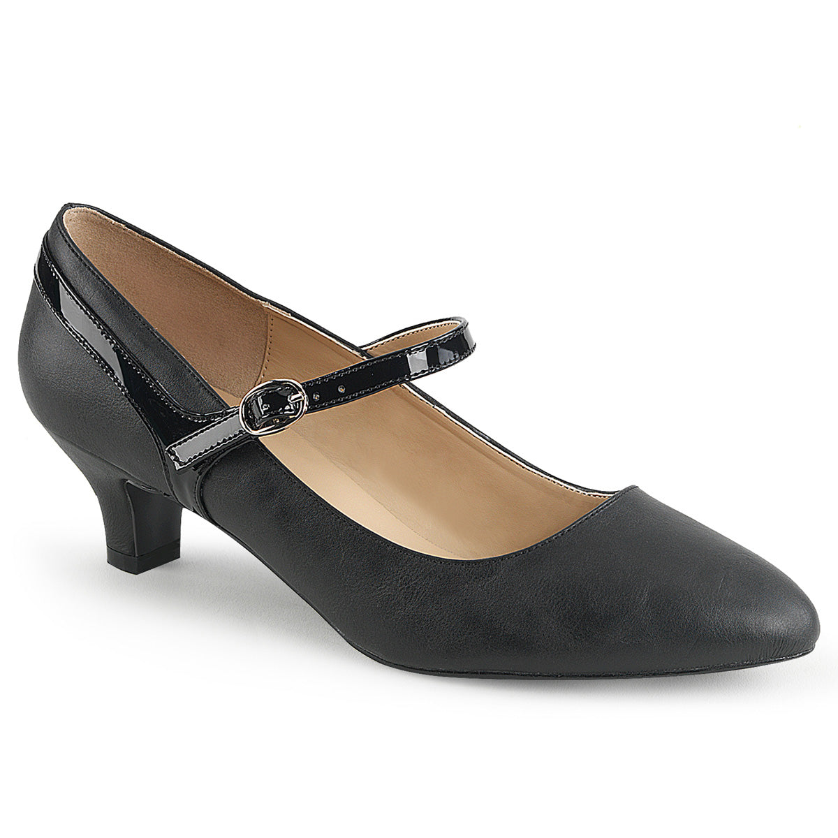 FAB-425 Pleaser Large Size Ladies Shoes 2 Inch Heel Black Fetish Footwear