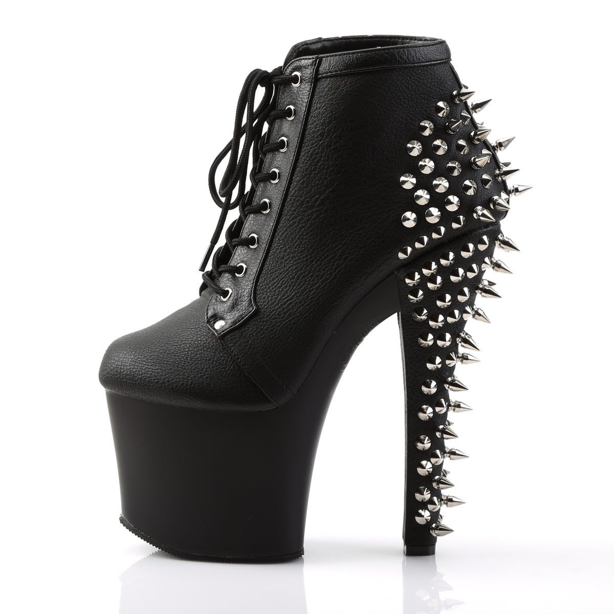 FEARLESS-700-28 Pleaser 7 Inch Heel Black Pole Dance Shoes-Pleaser- Sexy Shoes Pole Dance Heels