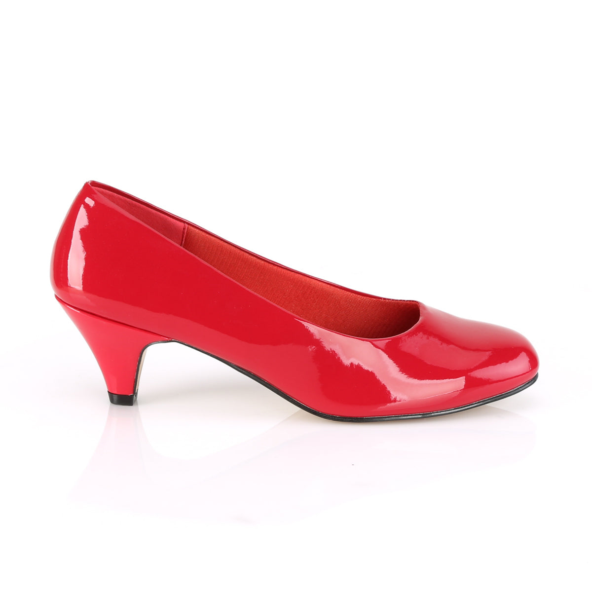 FEFE-01 Pleaser Pink Label 2.5 Inch Heel Red Fetish Footwear-Pleaser Pink Label- Large Size Ladies Shoes
