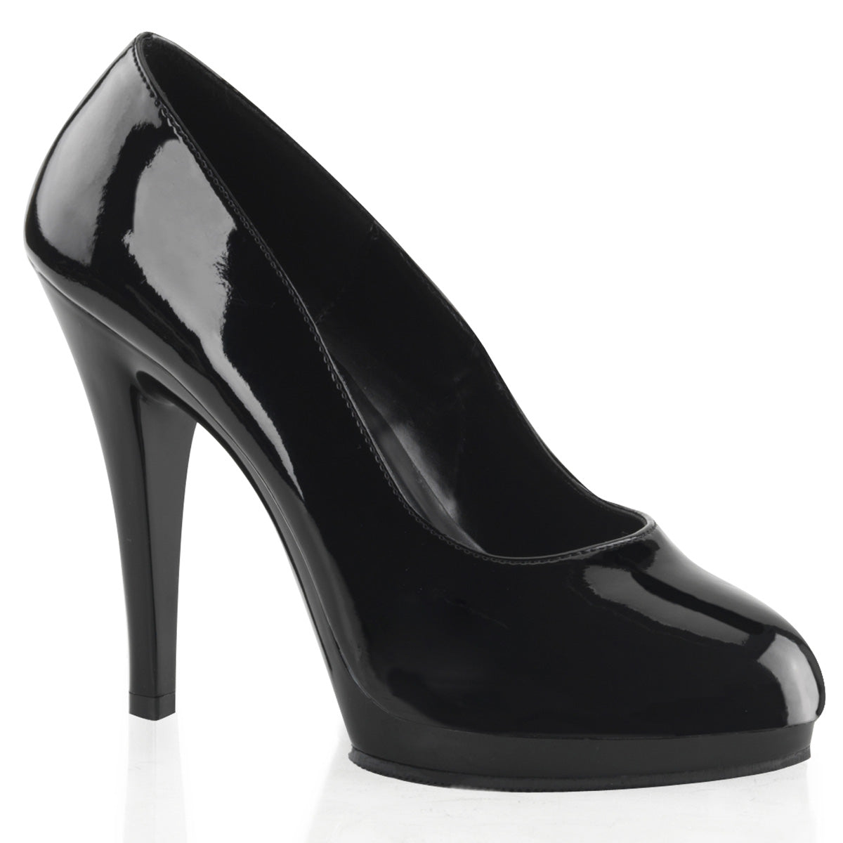 FLAIR-480 Pleaser Large Size Ladies Shoes 4.5" Heel Black Platform Shoes