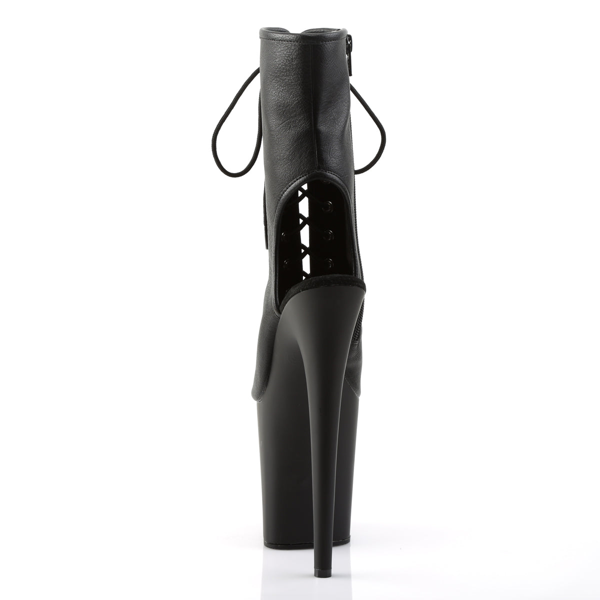 FLAMINGO-1016 Pleaser 8 Inch Heel Black Pole Dancer Platform-Pleaser- Sexy Shoes Fetish Footwear