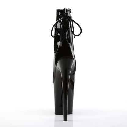 FLAMINGO-1018 8" Heel Black Patent Pole Dancing Platforms-Pleaser- Sexy Shoes Fetish Footwear