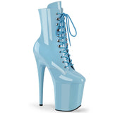 FLAMINGO-1020 Light Blue Pleaser Pole Dancing Ankle Boots