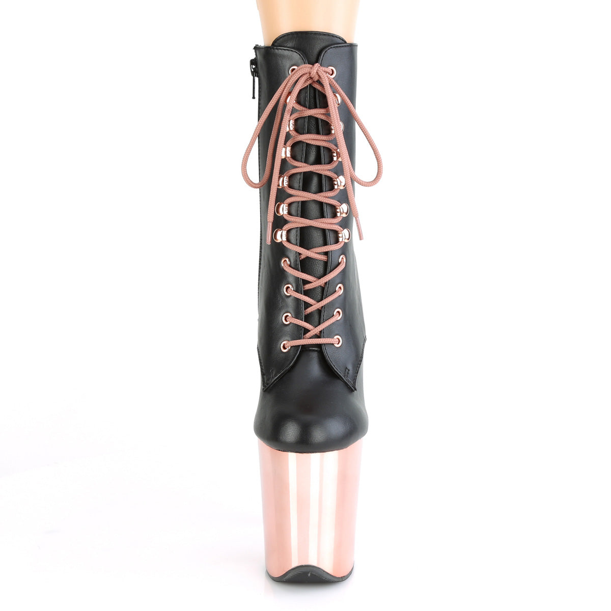 FLAMINGO-1020 Pleaser 8 Inch Heel Black Pole Dancer Platform-Pleaser- Sexy Shoes Alternative Footwear