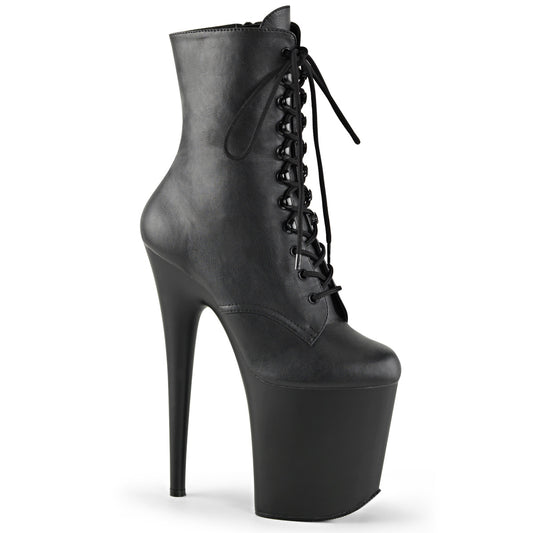 FLAMINGO-1020 Pleaser 8 Inch Heel Black Pole Dancer Platform-Pleaser- Sexy Shoes