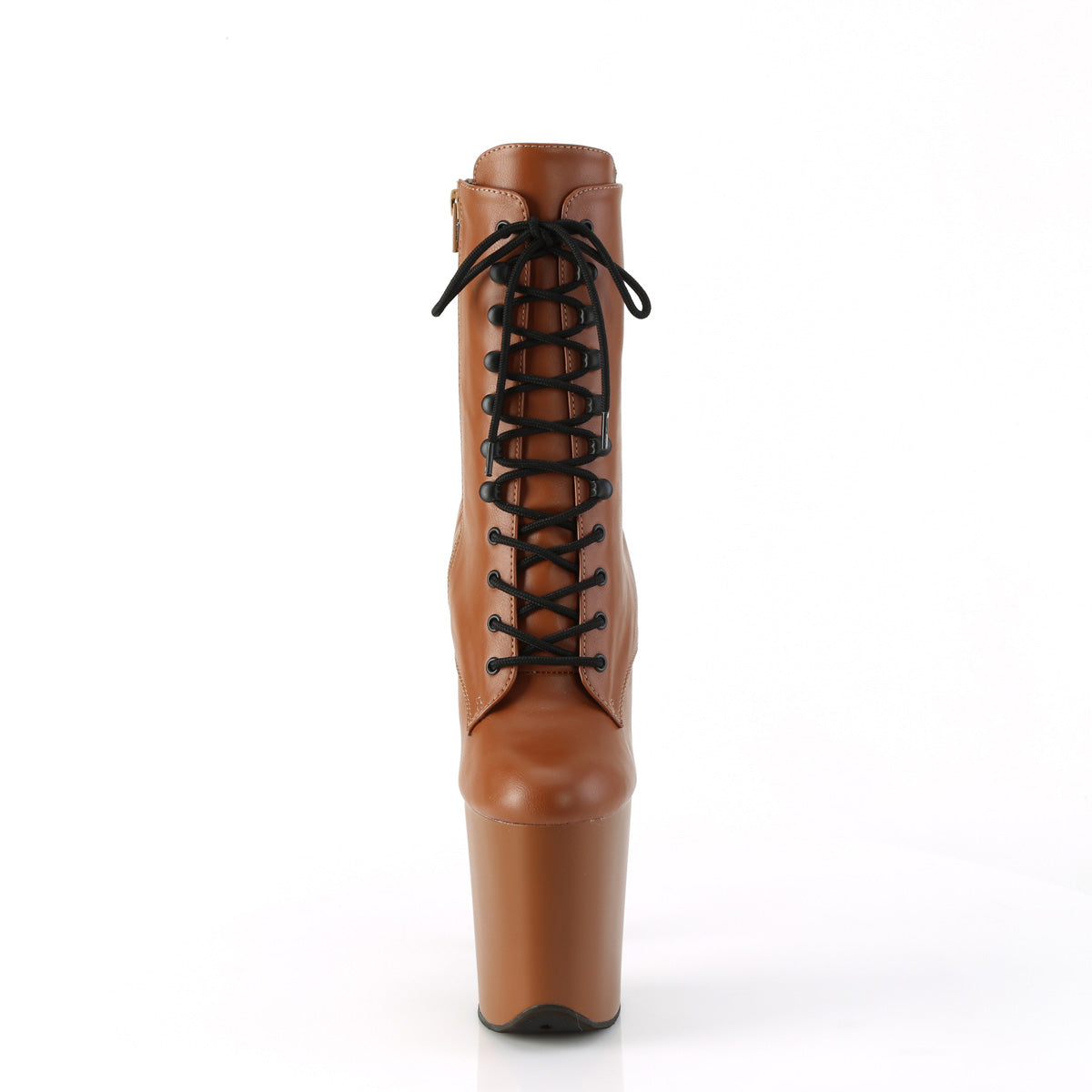 FLAMINGO-1020 Pleaser 8 Inch Heel Caramel Ankle Boots Exotic Dancing