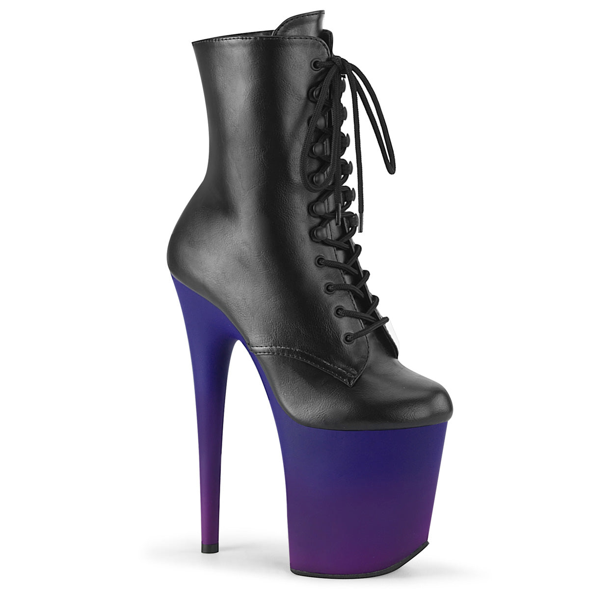 FLAMINGO-1020BP Pleaser 8 Inch Heel Black Pole Dance Shoes-Pleaser- Sexy Shoes