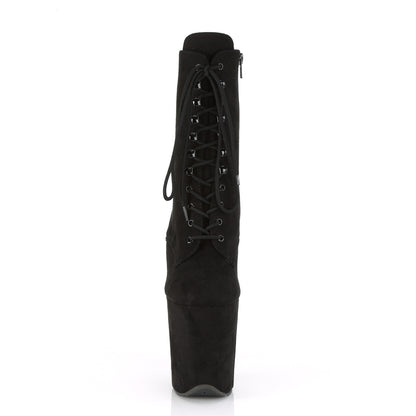FLAMINGO-1020FS Pleaser 8 Inch Heel Black Pole Dance Shoes-Pleaser- Sexy Shoes Alternative Footwear