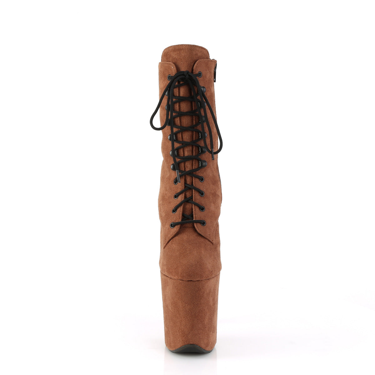 FLAMINGO-1020FS Pleaser Ankle/Mid-Calf Boots Caramel Faux Suede/Caramel Faux Suede Platforms (Exotic Dancing)