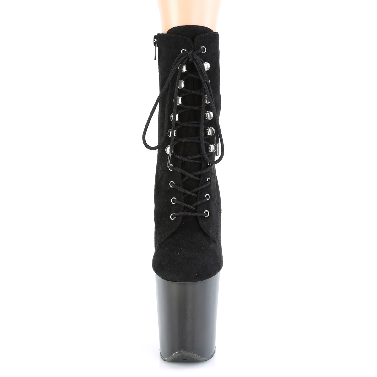 FLAMINGO-1020FST Pleaser 8" Heel Black Pole Dancing Platform-Pleaser- Sexy Shoes Alternative Footwear