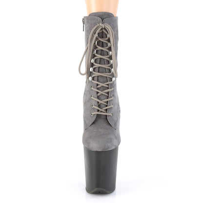FLAMINGO-1020FST Pleaser 8 Inch Heel Grey Pole Dance Shoes-Pleaser- Sexy Shoes Alternative Footwear