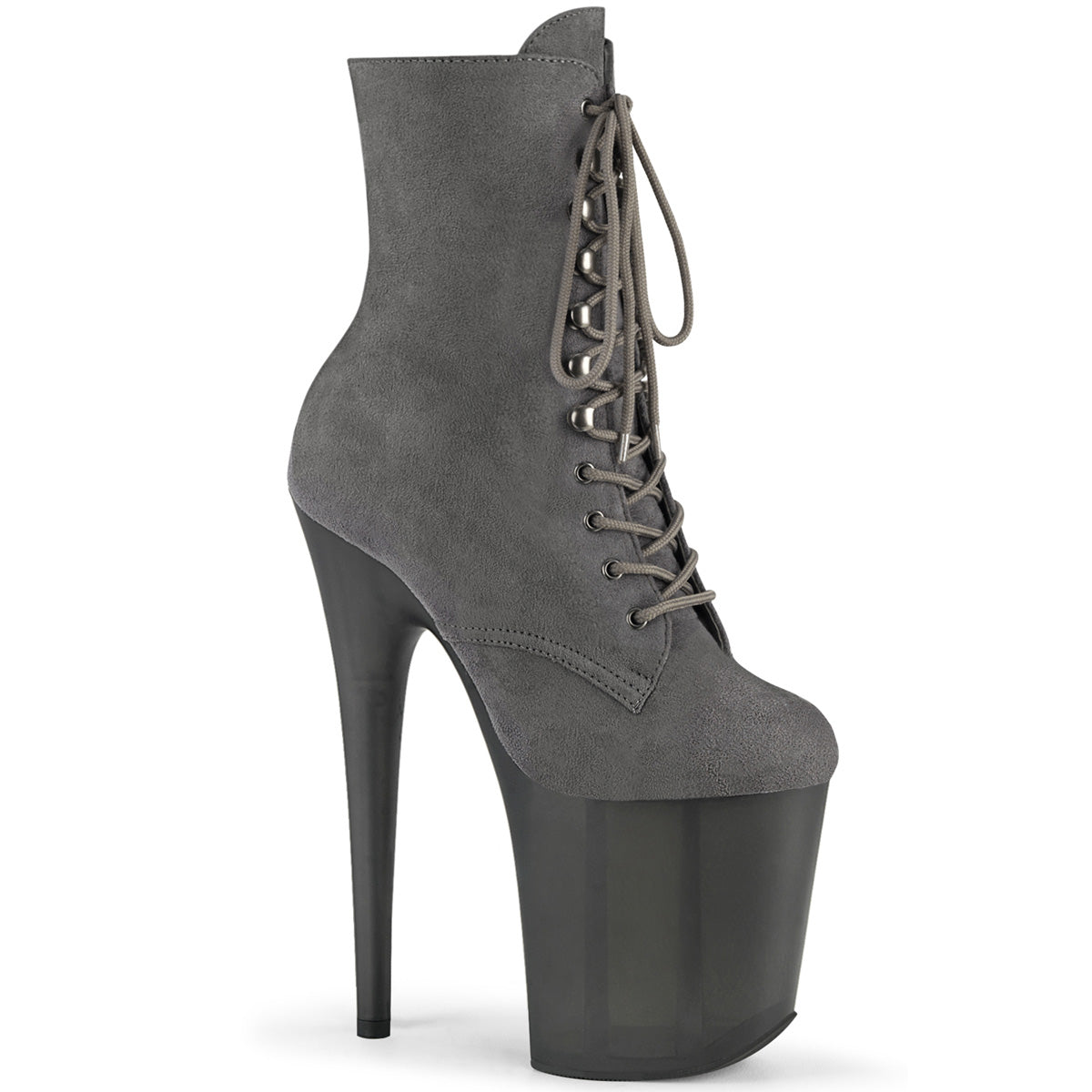 FLAMINGO-1020FST Pleaser 8 Inch Heel Grey Pole Dance Shoes-Pleaser- Sexy Shoes