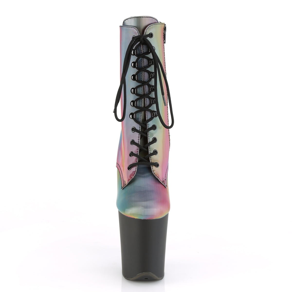 FLAMINGO-1020REFL 8 Inch Heel Rainbow Pole Dancing Platforms-Pleaser- Sexy Shoes Alternative Footwear