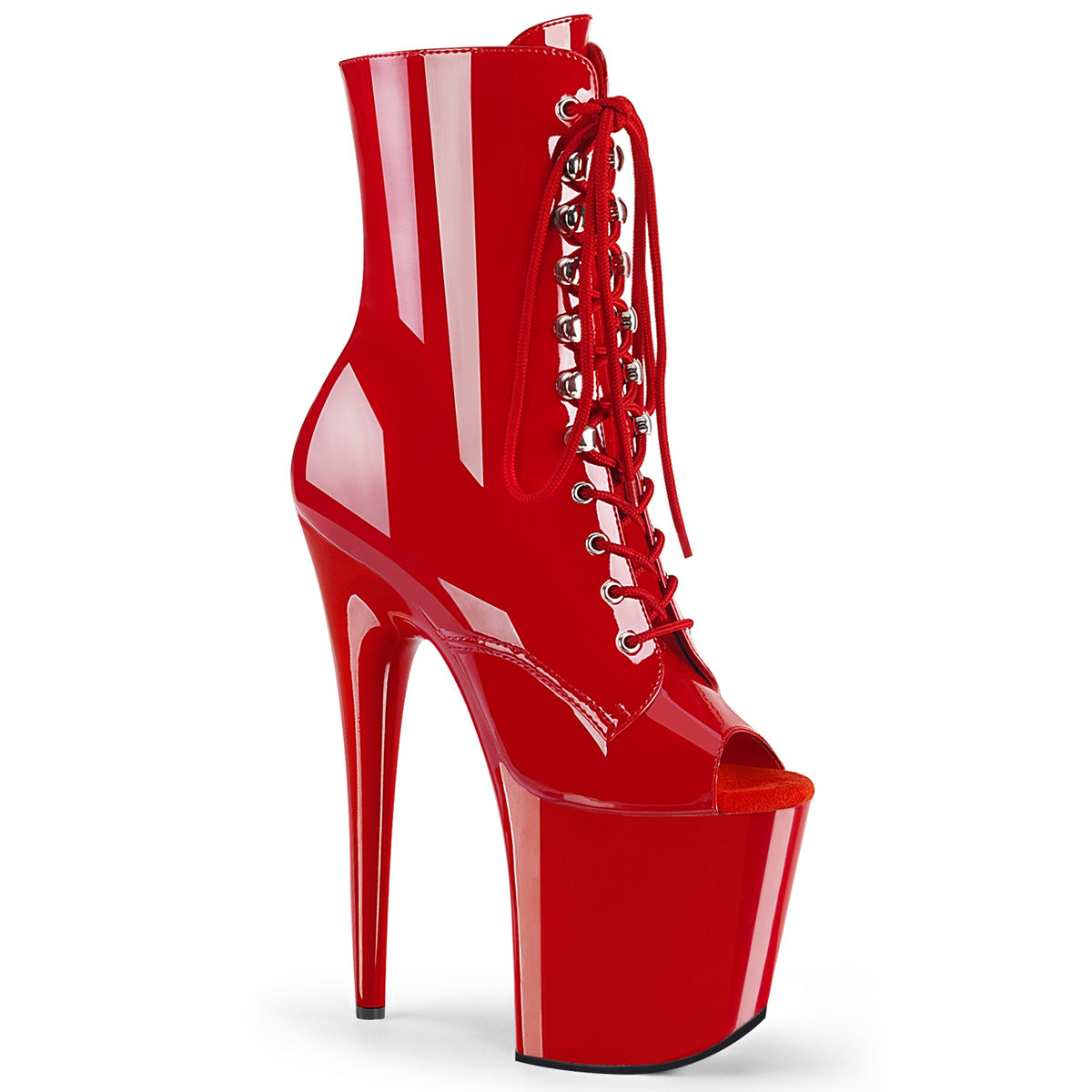 FLAMINGO-1021 Pleaser 8 Inch Heel Red Pole Dancing Platforms-Pleaser- Sexy Shoes