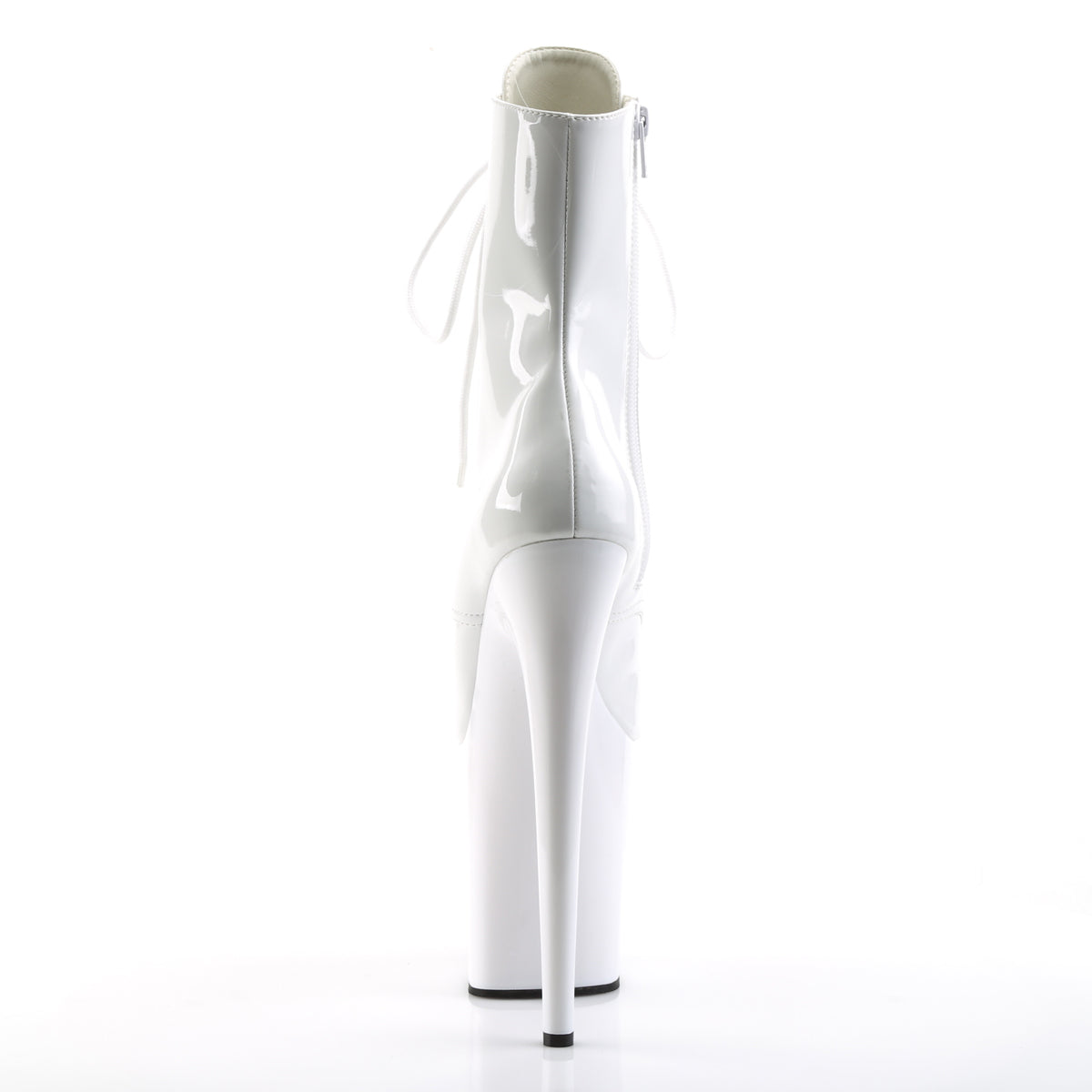 FLAMINGO-1021 8" Heel White Patent Pole Dancing Platforms-Pleaser- Sexy Shoes Fetish Footwear
