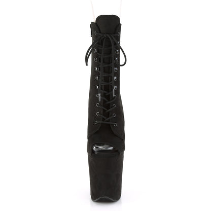 FLAMINGO-1021FS Pleaser 8 Inch Heel Black Pole Dance Shoes-Pleaser- Sexy Shoes Alternative Footwear
